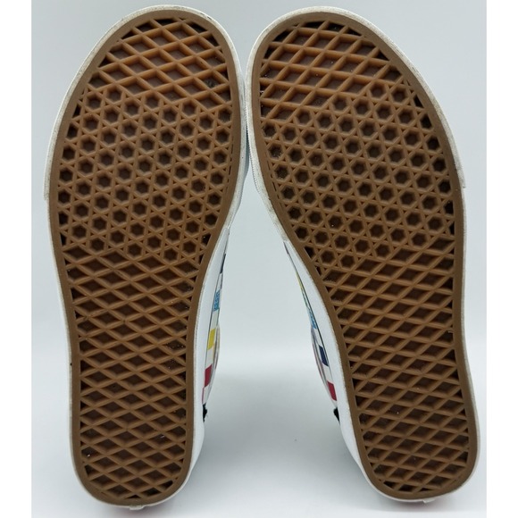 VANS Old Skool Rainbow Check Black Suede Leather Unisex Shoes Wmn's 9.5 Mn's 8 - Picture 10 of 10